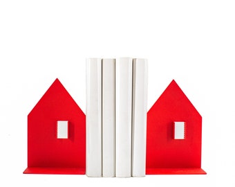 Architectural Bookends "Red House." Gift for Architect.