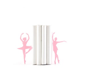 Pink Metal Bookends Ballerinas // Passé simple // Ballet Nursery theme