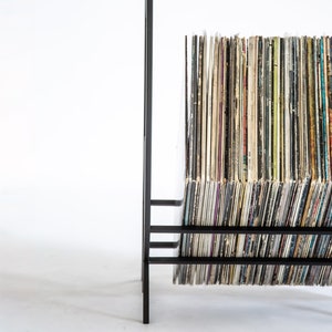 Hand welded compact black Vinyl record stand - Design Atelier Article