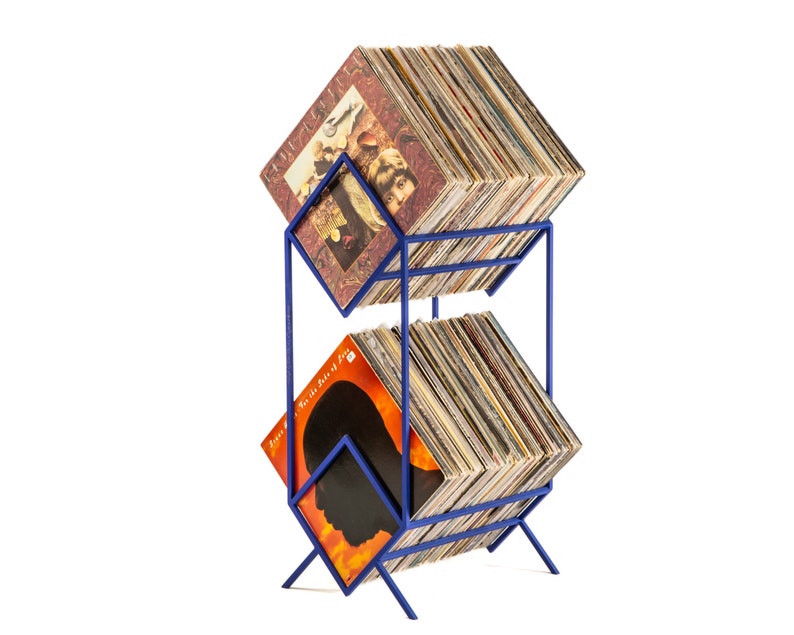 Record Holder // LP Storage // Double Deck LP Stand // LP Etsy
