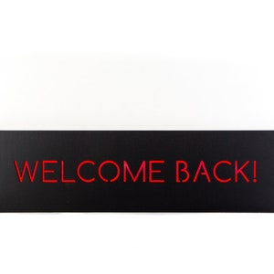 Welcome back LED neon style Sign