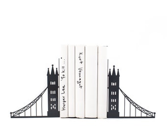 Unieke metalen boekensteunen - London bridge - // decoratieve boekenhouders // perfect housewarming cadeau // modern interieur // GRATIS VERZENDING