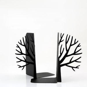 Black metal bookends Winter Trees- Design Atelier Article