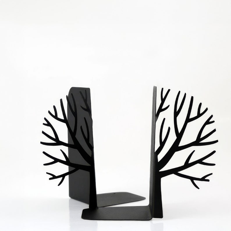 Black metal bookends Winter Trees- Design Atelier Article