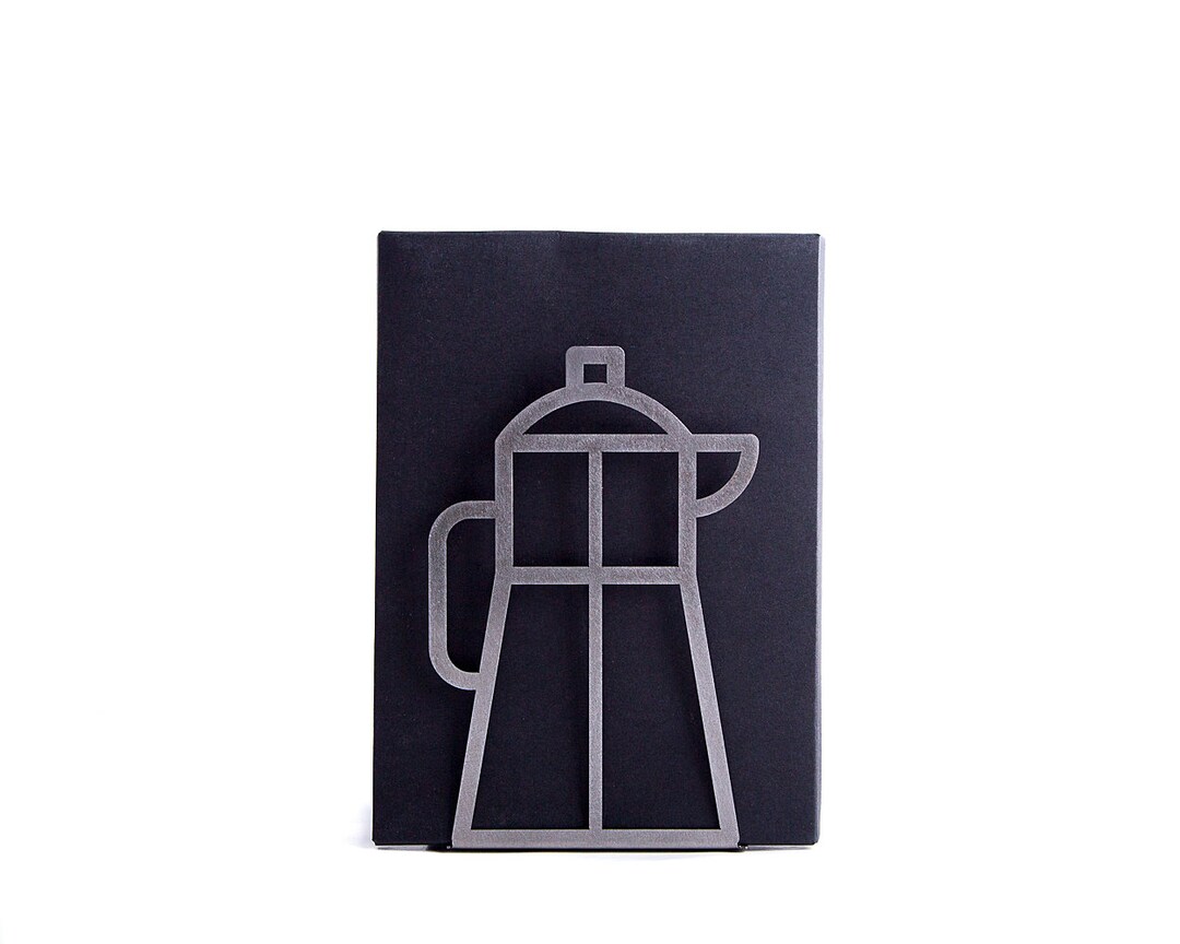 A Metal Kitchen Bookend // Coffee Pot // Functional Decor for Modern