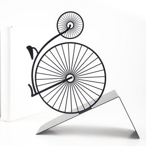 Bookends Penny Farthing Circus Bike, High Wheel Bicycle, Unique Bookish Gift for Friends, Bookworms, Biking Lovers. image 3