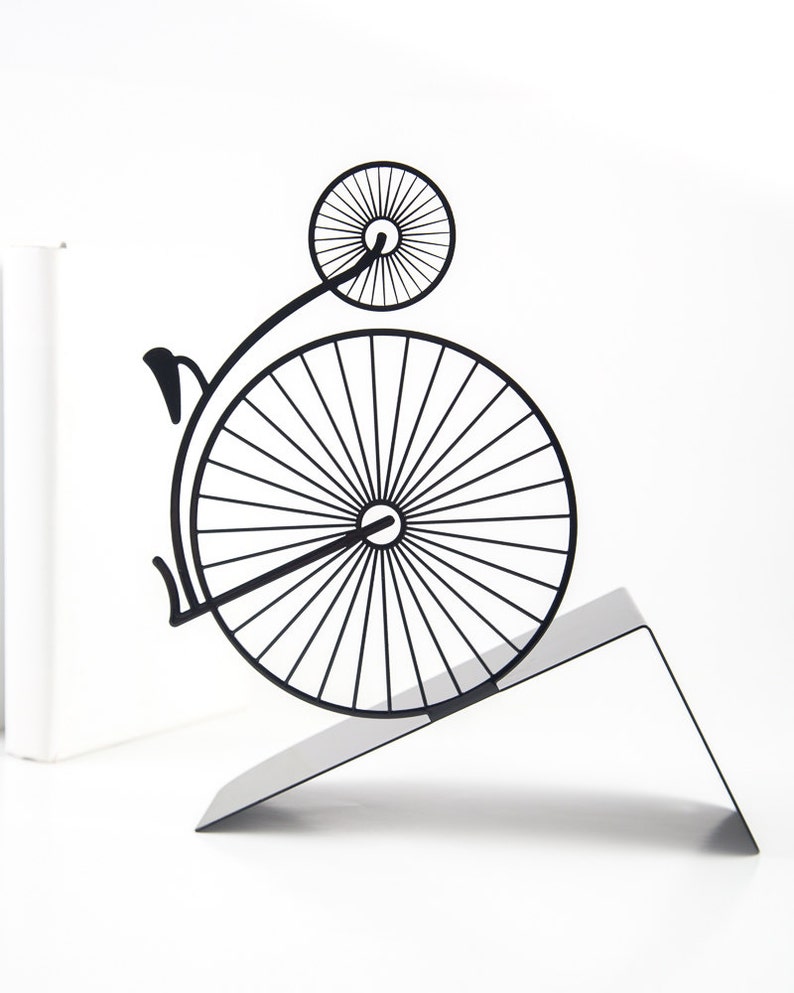 Bookends Penny Farthing Circus Bike, High Wheel Bicycle, Unique Bookish Gift for Friends, Bookworms, Biking Lovers. image 3