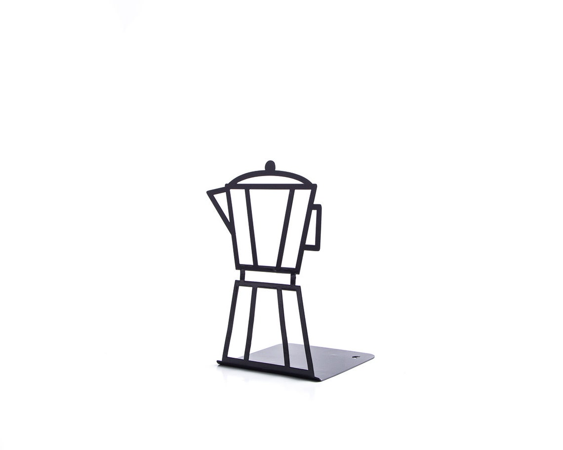 A Metal Kitchen Bookend // Black Coffee Pot // Functional Etsy