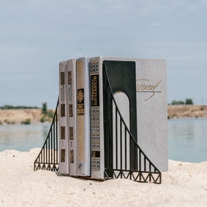 Metal Bookends // Verrazano Bridge // Cool Home Decor Gift for A NYC Housewarming Party image 9