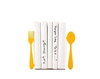 Sujetalibros de cocina Tenedor y cuchara: Regalo de chef de despedida