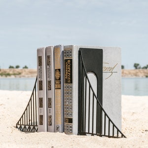 Metal Bookends // Verrazano Bridge // Cool Home Decor Gift for A NYC Housewarming Party image 8