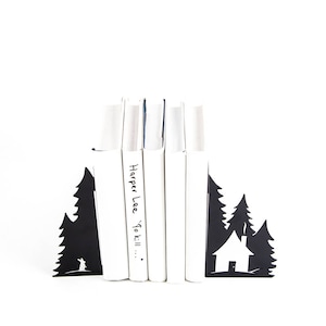 Metal bookends A Hut in the woods // Nursery perfect functional decor