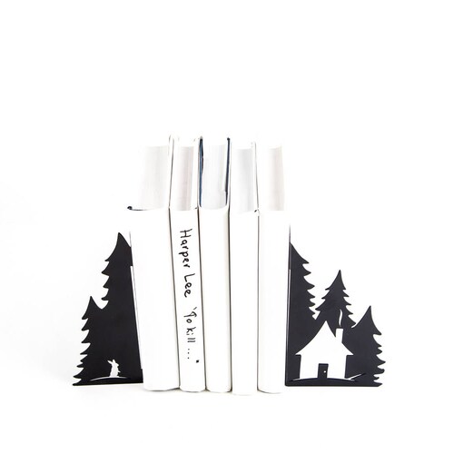 Metal Bookends A Hut in the Woods // Nursery Perfect Etsy