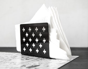 Modern Napkin Holder Dispenser Swiss Crosses