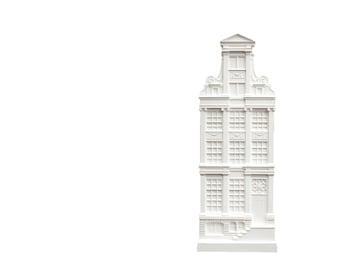 Architectural Plaster Model Wall Art 3D Facade of a House in Amsterdam.