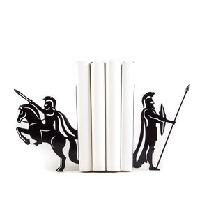 Metal bookends - Spartans - Ancient history inspired bookends // modern home functional decor // FREE SHIPPING //