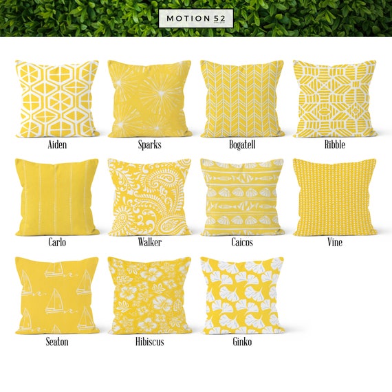 Yellow Pillow Cover Decorative Throw Pillow Covers Euro Etsy