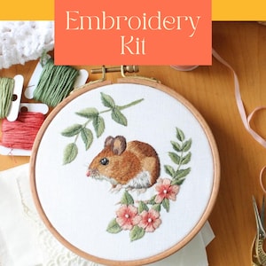 Mouse Thread Painting Kit - Needle Painting Hand Embroidery Kit