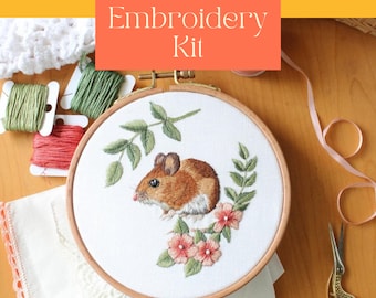 Mouse Thread Painting Kit - Needle Painting Hand Embroidery Kit