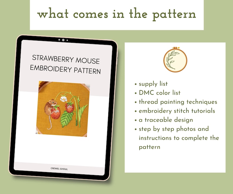 Mouse Thread Painting Embroidery Pattern Bundle (PDF) - Etsy