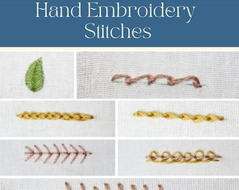 30+ Hand Embroidery Stitches Guide Printable PDF