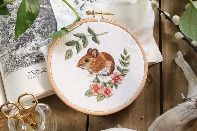 Mouse Thread Painting Embroidery Pattern Bundle (PDF) - Etsy