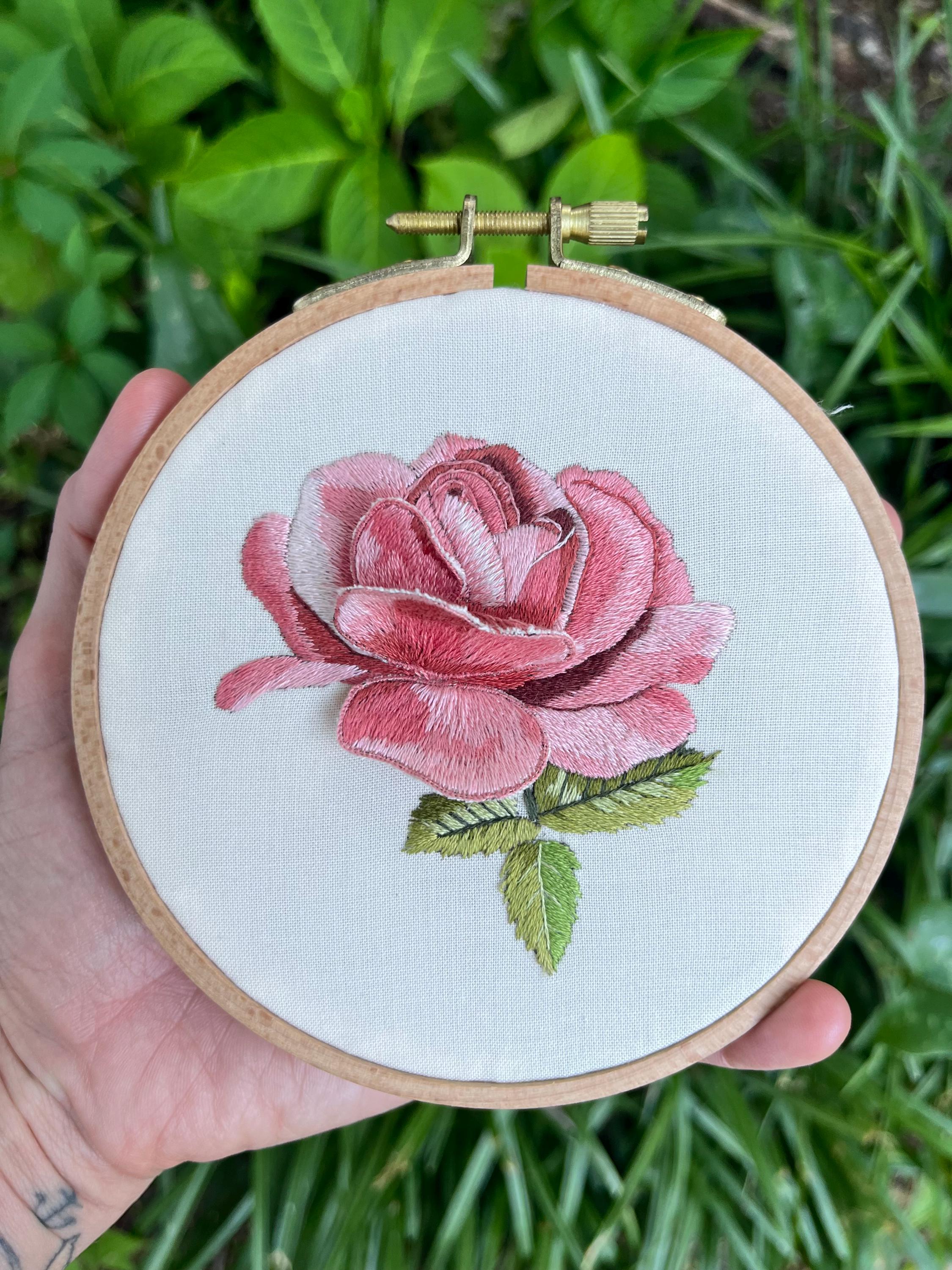 SEINHIJO 3D Muur Decor Bloem Kunstmatige Wall Art 18cm Dia. Roze Rose Stijl met Haken Gat Keramische (Haken Inbegrepen) : SEINHIJO