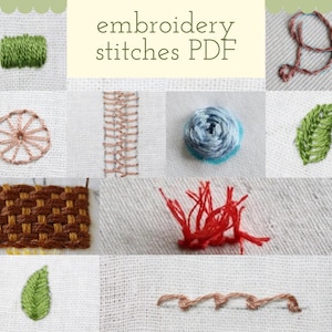 30+ Hand Embroidery Stitches Guide Printable PDF