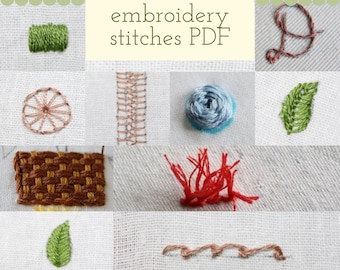 30+ Hand Embroidery Stitches Guide Printable PDF
