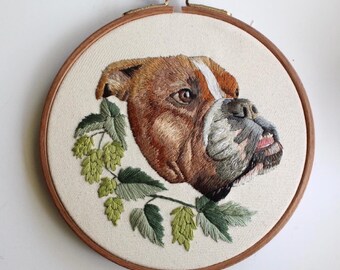 Custom Pet Portrait Embroidery, Pet Memorial, Custom Pet Embroidery, Embroidered Pet Portrait, Pet Portrait Embroidery, Dog Portrait