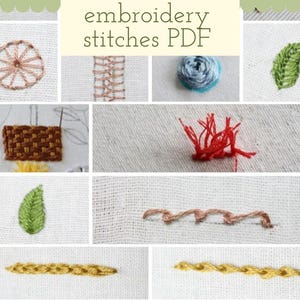 30 種類以上の手刺繍ステッチガイド 印刷可能な PDF