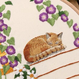 closeup of cat embroidery