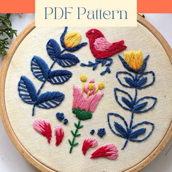 Folk Art Embroidery Etsy