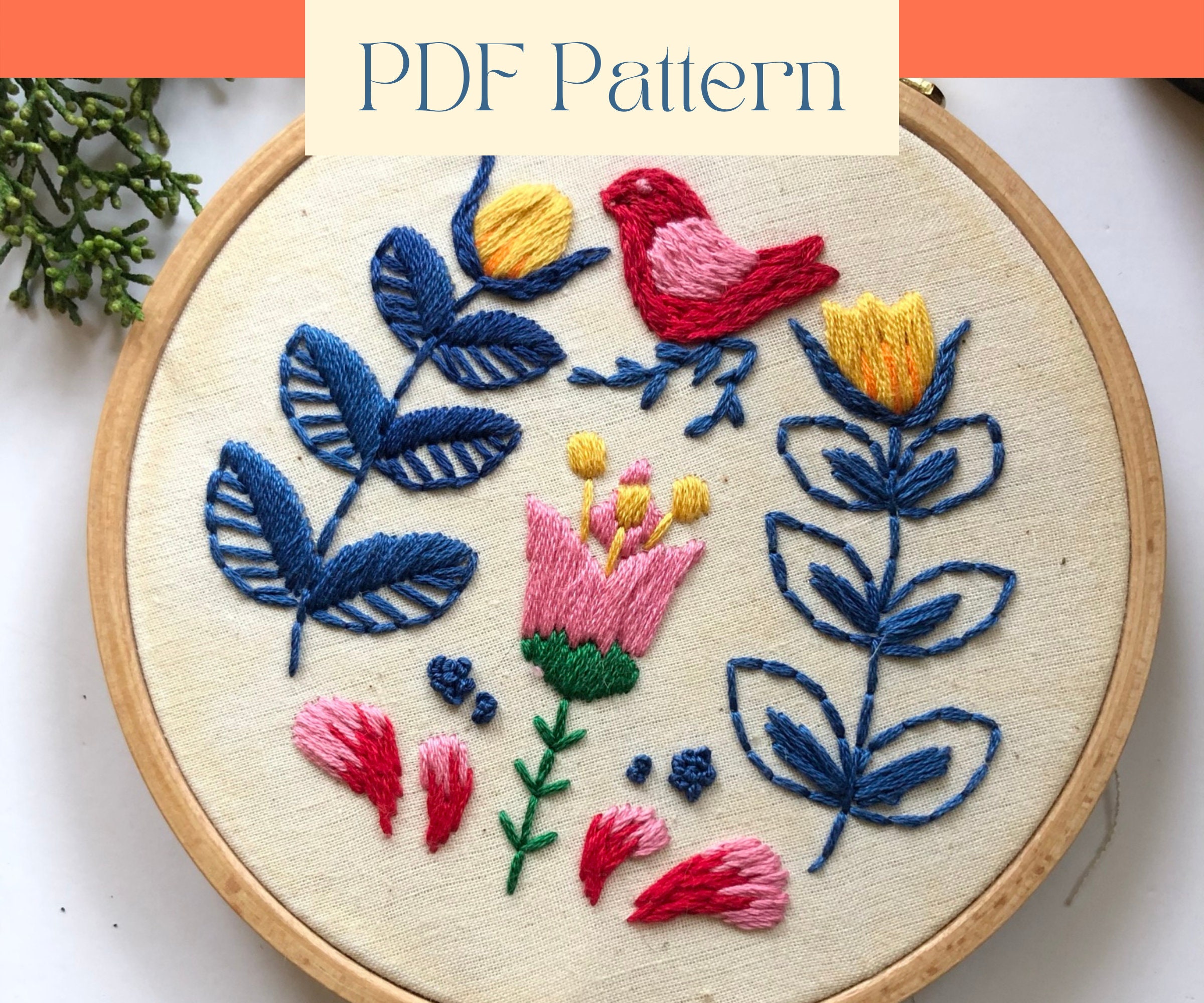 Scandinavian Folk Art Embroidery Pattern 