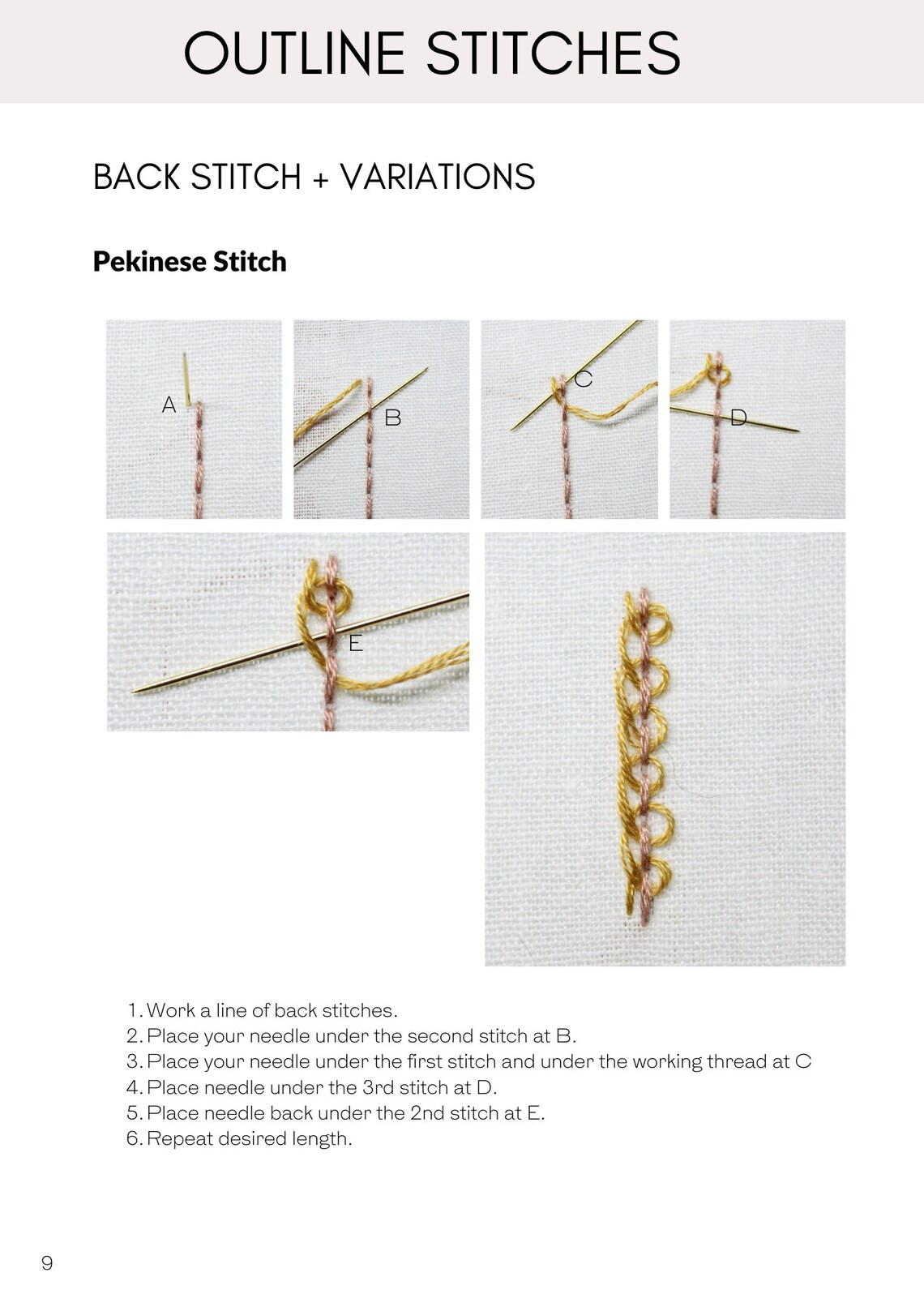 30 Hand Embroidery Stitches Guide Printable PDF Etsy