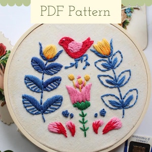 Scandinavian Folk Art Embroidery Pattern