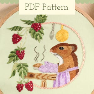 baking mouse thread painting embroidery pattern