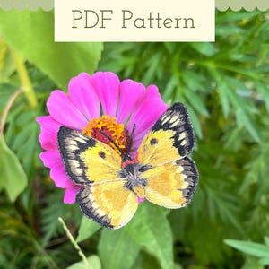 3D Butterfly Stumpwork Embroidery Pattern PDF, Bug Insect Thread ...