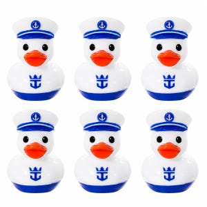 Set of 5, Cruise Ship (Set 3) Themed Mini Resin Ducks, Magnetic or Non-Magnetic, Optional Personalized Duck Hiding Tags