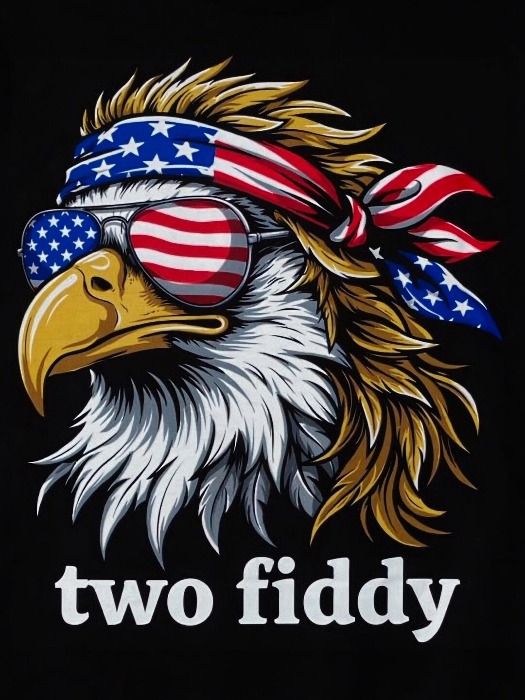 Two Fiddy Funny Patriotic Eagle Two Fiddy PNG, America 250 Anniversary, 4th of ...