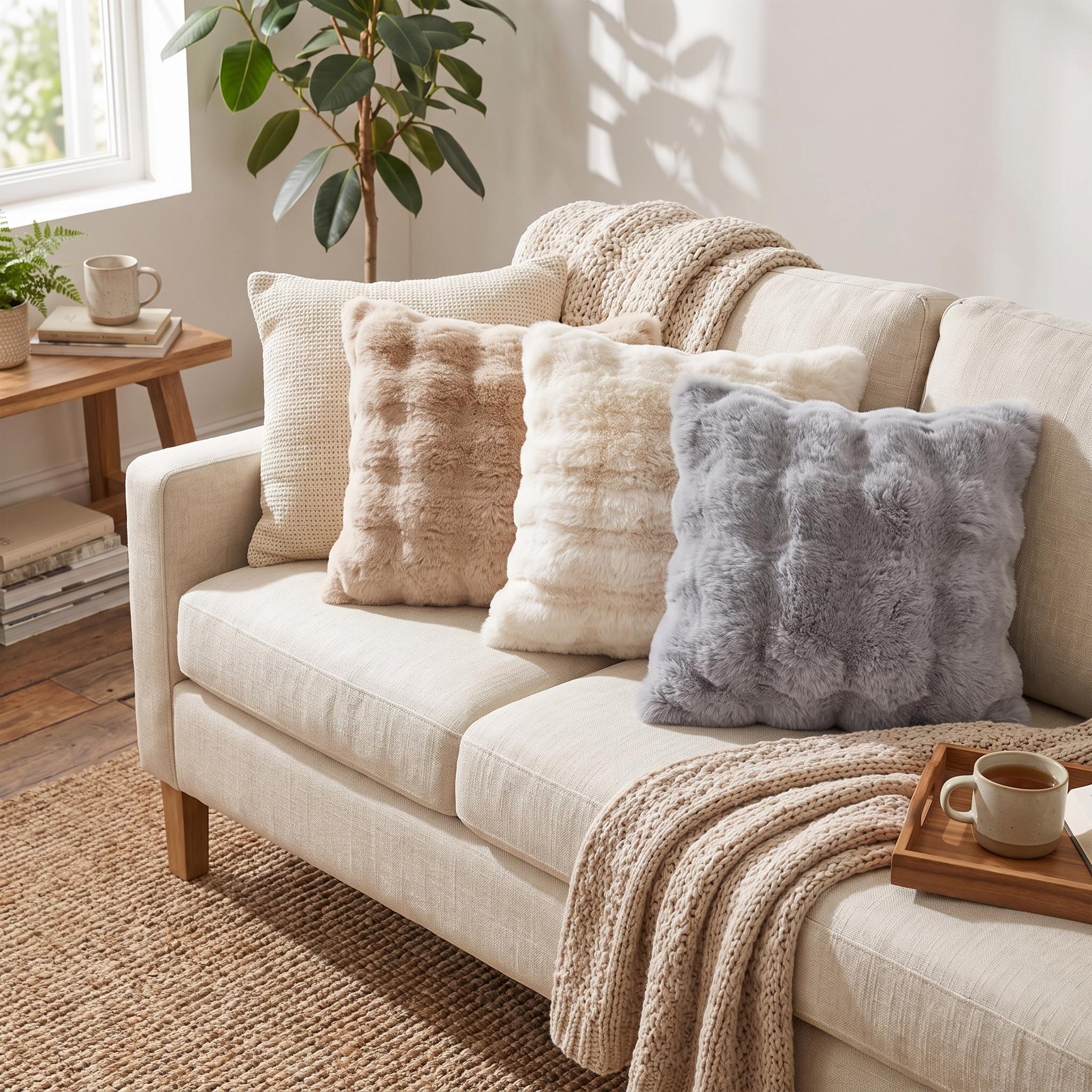 Braune couch kissen