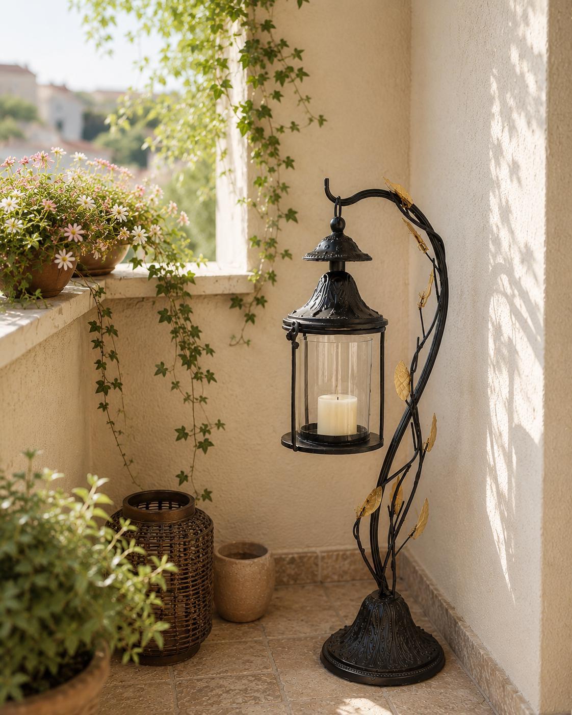 Outdoor hanging lanterns