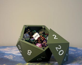 Dice Box - Magnetic D20 Dice Storage
