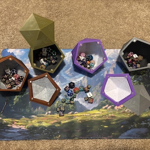 Dice Box - Magnetic D20 Dice Storage