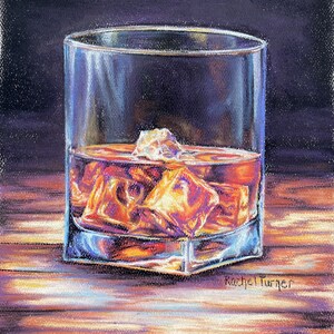 On The Rocks Bourbon Cocktail Fine Art Print