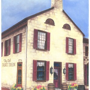 The Old Talbott Tavern Chalk Pastel Print on coated bond paper