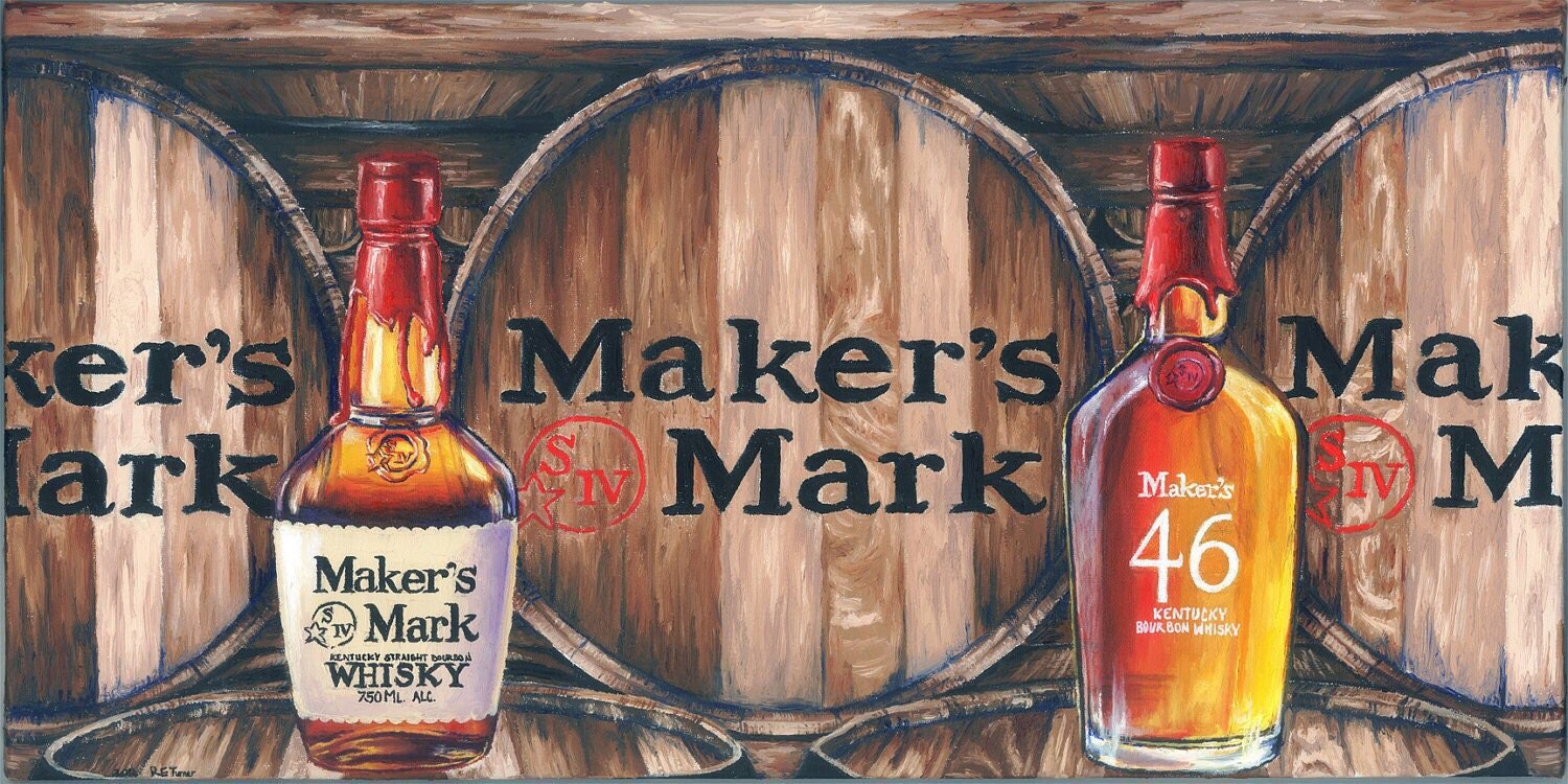 makers mark painted cooler