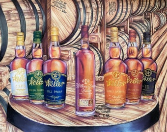 Weller Series Bourbon Chalk Pastel Fine Art Print