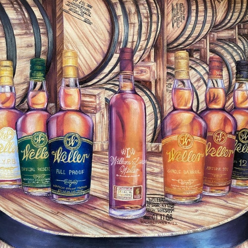 Impression d'art série Weller Bourbon Chalk Pastel
