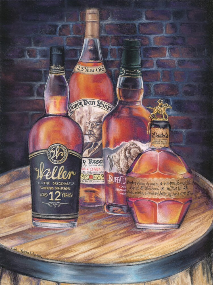 Buffalo Trace Bourbon Hall of Fame; barware; wall decor art, wedding …
